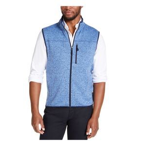 CLUBROOM Mens Blue Speckle Fleece Vest Jacket M